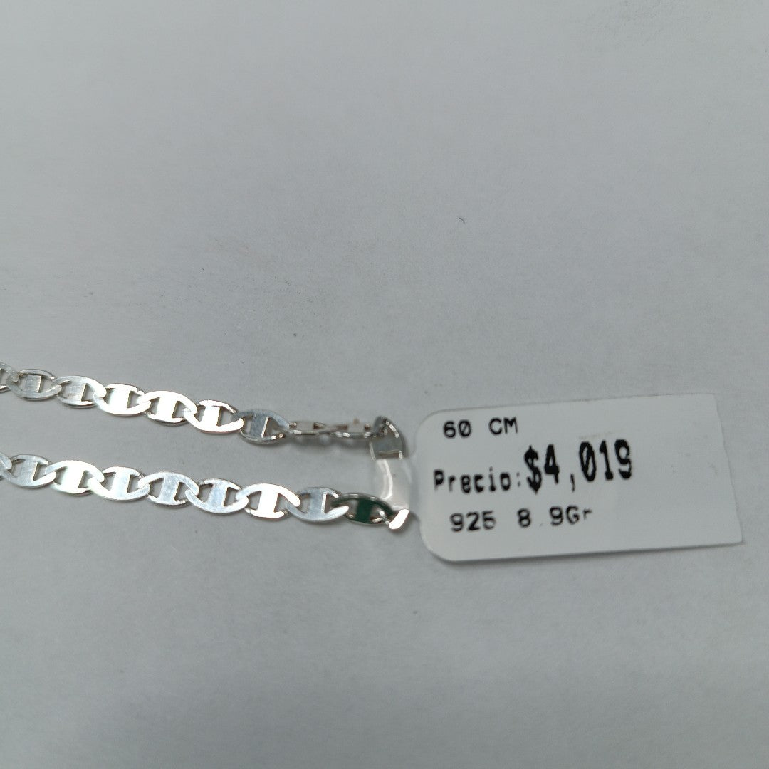 CADENA TEJIDO GUCHI PLATA .925 60 CM 8.9 GR (NUEVO)