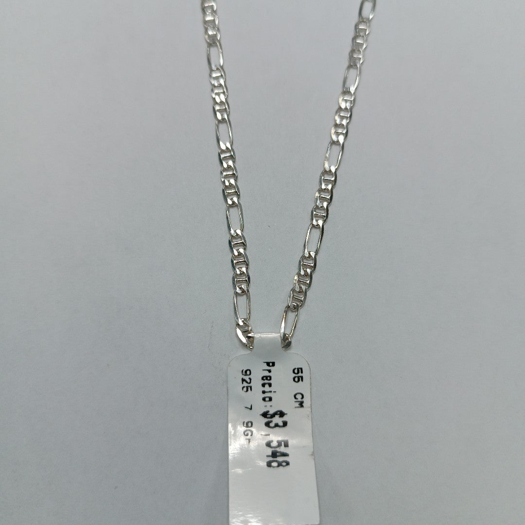 CADENA TEJIDO MARINERO PLATA .925 55 CM 7.9 GR (NUEVO)
