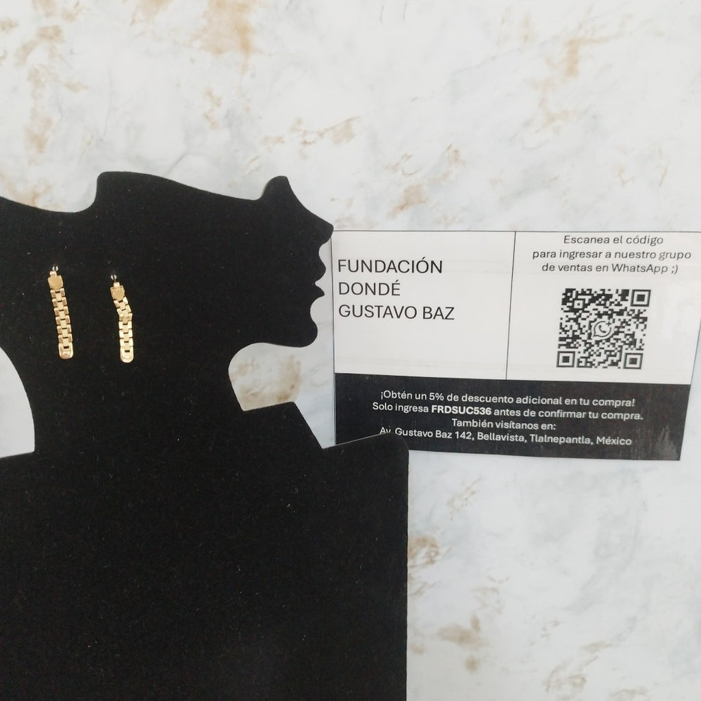 ARETES PAR ORO 14 K 1.6 GRMS (SEMINUEVO)