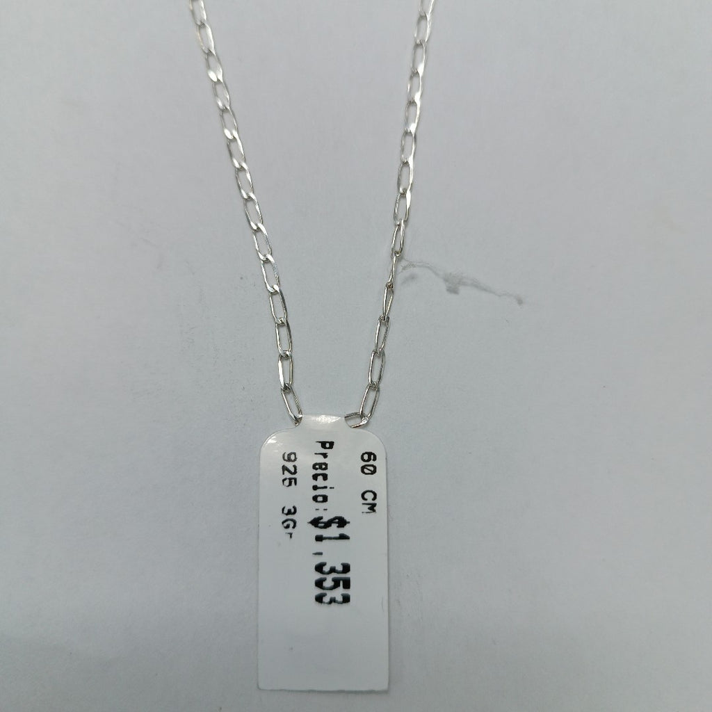 CADENA TEJIDO ESLABONES PLATA .925 60 CM 3 GR (NUEVO)