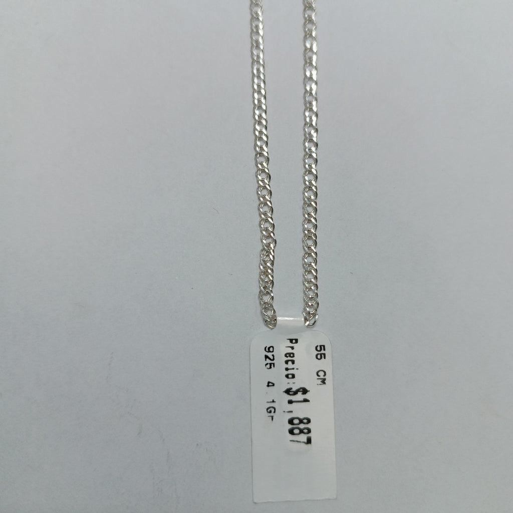 CADENA TEJIDO ESLABONES PLATA .925 55 CM 4.1 GR (NUEVO)