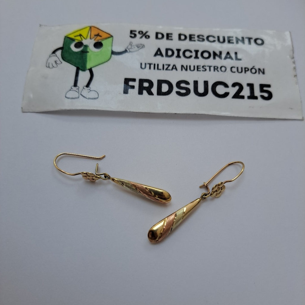 ARETES PAR ORO 10 K 3.2 GRMS (SEMINUEVO)