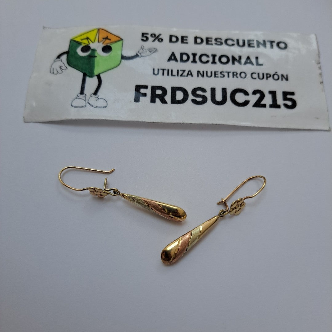 ARETES PAR ORO 10 K 3.2 GRMS (SEMINUEVO)