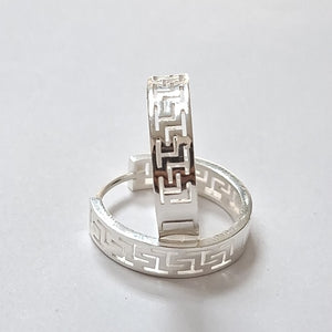 ARETES ARRACADAS GRECAS PLATA .925 4.13 GR (NUEVO)