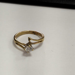 ANILLITO, SOLITARIO ORO 14 K 2.4 GRMS (SEMINUEVO)