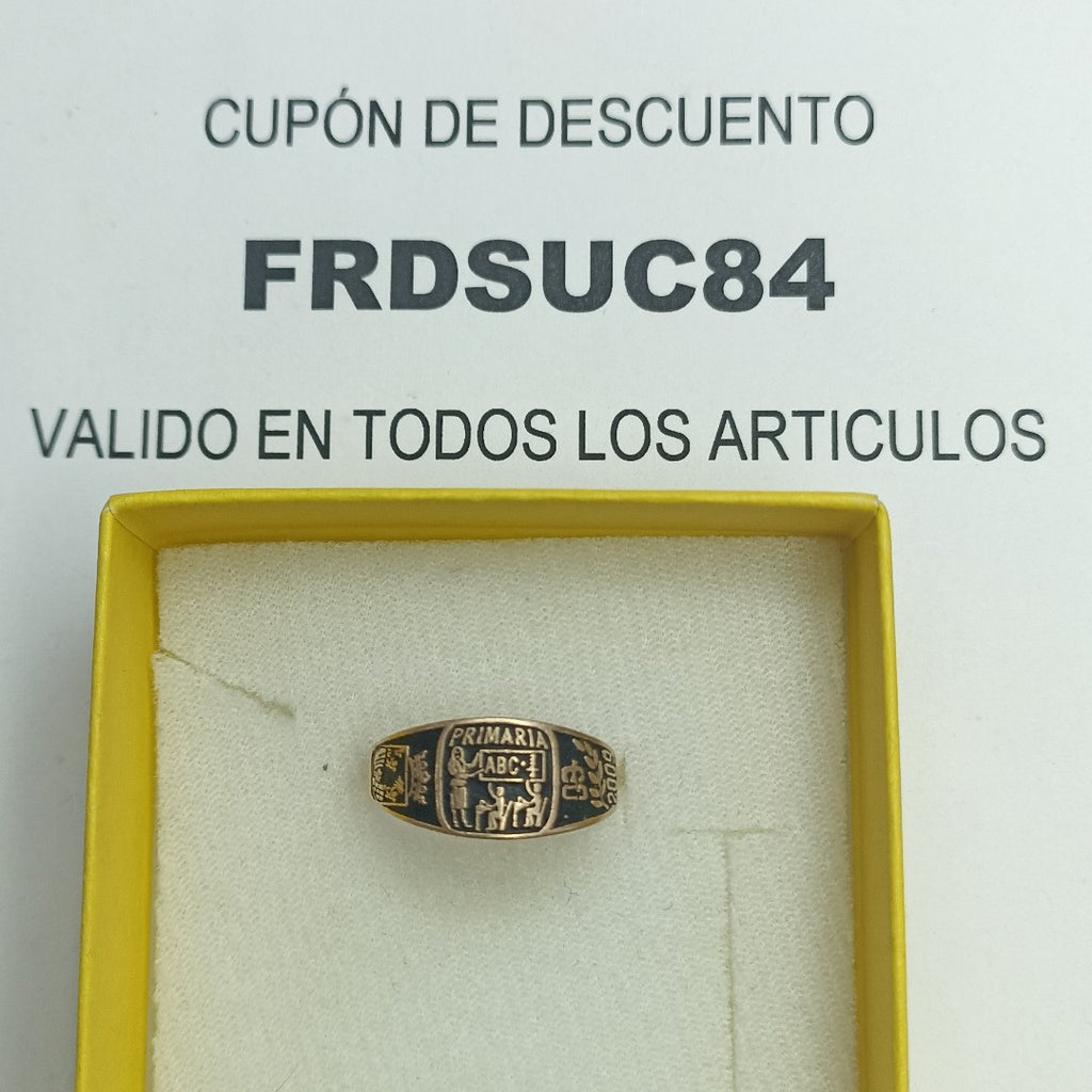 ANILLO DE GRADUACIÓN ORO 8 K 2.2 GRMS (SEMINUEVO)