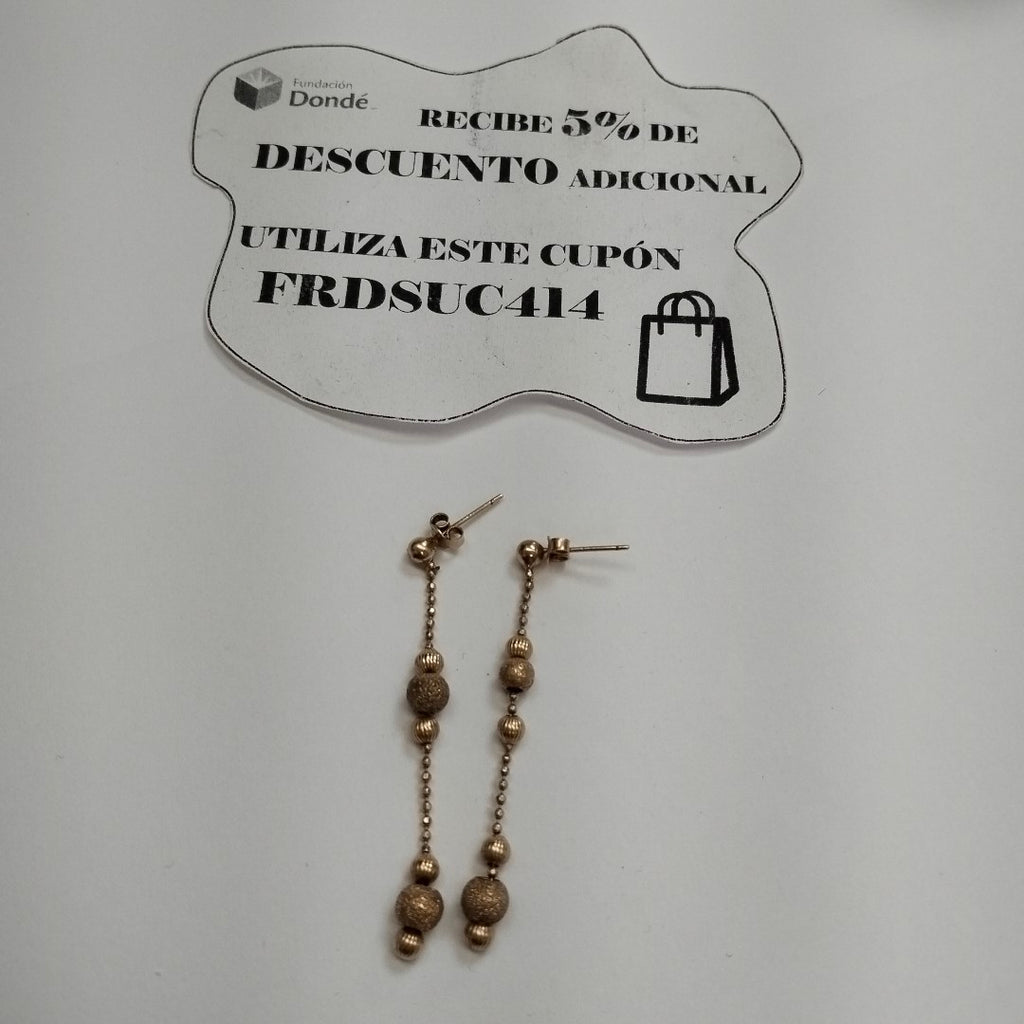 ARETES PAR ORO 14 K 4,30 GRMS (SEMINUEVO)
