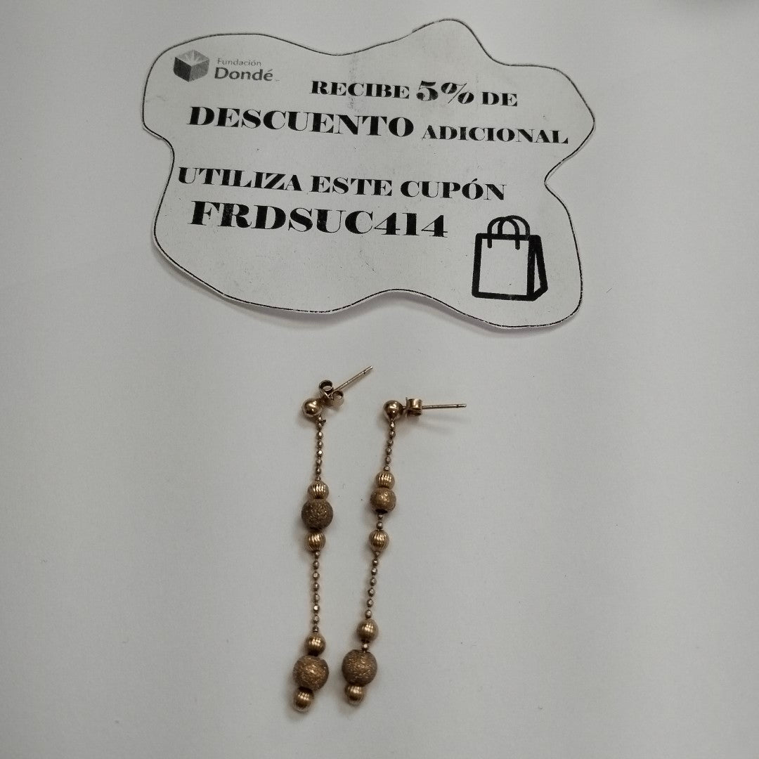 ARETES PAR ORO 14 K 4,30 GRMS (SEMINUEVO)