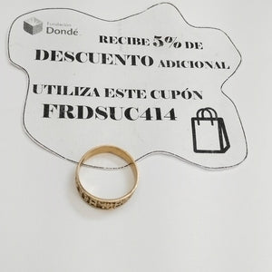 ARGOLLA DE LA SUERTE ORO 14 K 4,90 GRMS (SEMINUEVO)