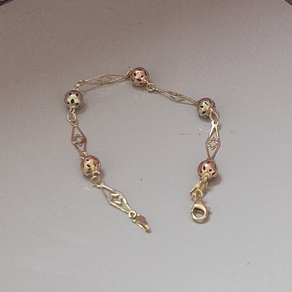 PULSERA ORO COMBINADO 10 K 4.2 GRMS (SEMINUEVO)