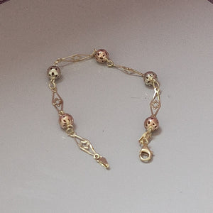 PULSERA ORO COMBINADO 10 K 4.2 GRMS (SEMINUEVO)