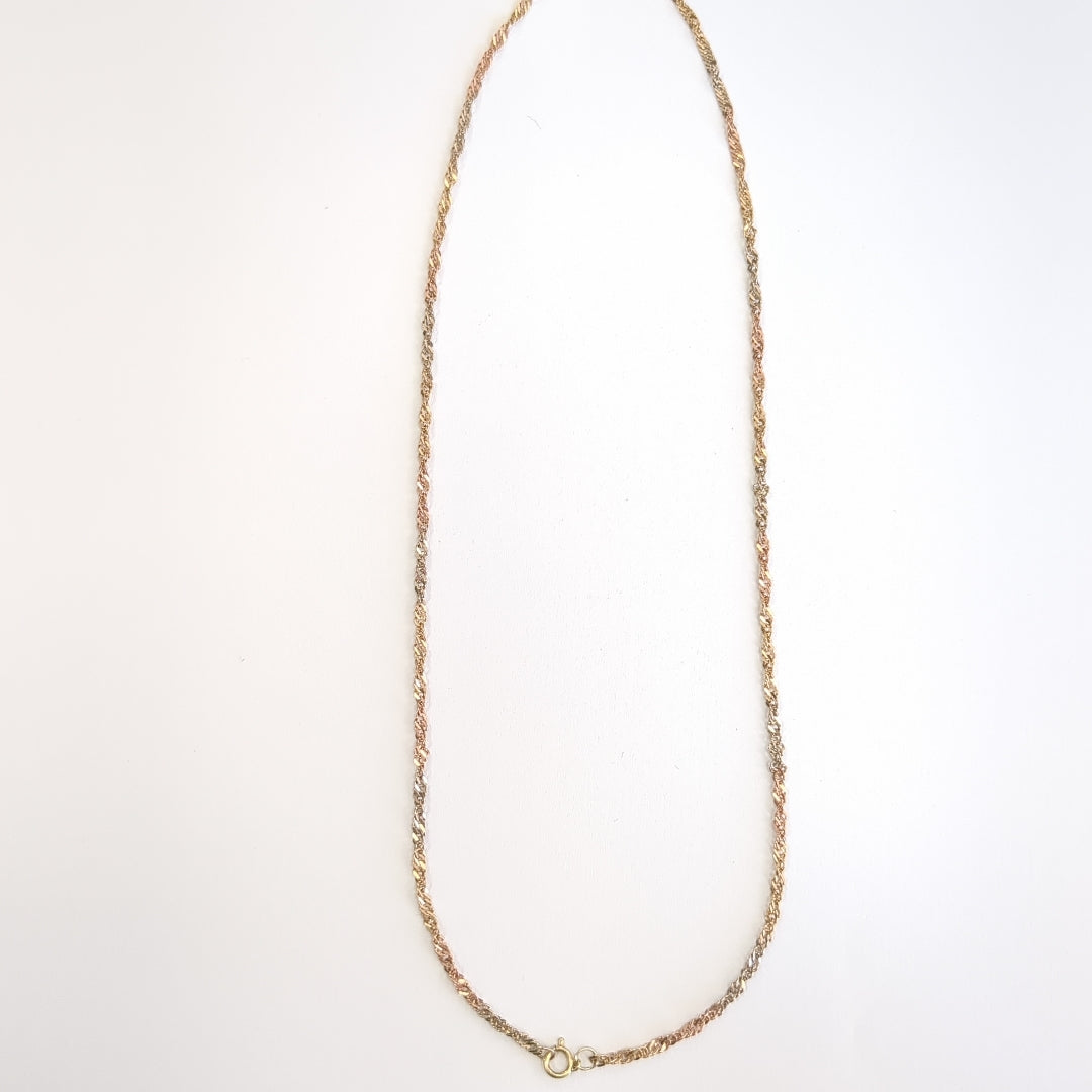 CADENA ORO COMBINADO 10 K 2,90 GRMS (SEMINUEVO)