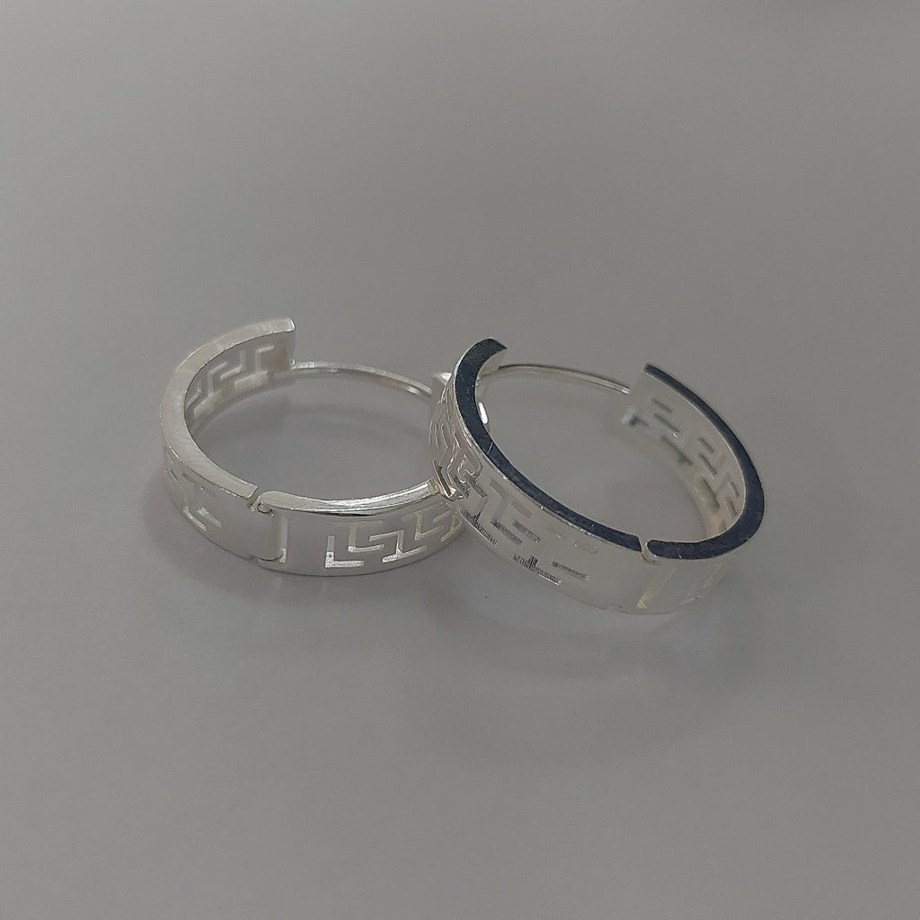 ARETES ARRACADAS GRECAS PLATA .925 4.13 GR (NUEVO)