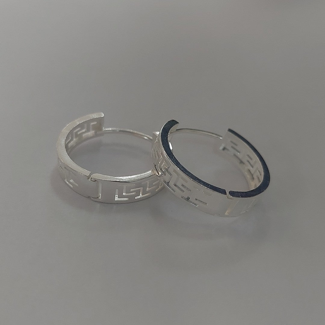 ARETES ARRACADAS GRECAS PLATA .925 4.13 GR (NUEVO)