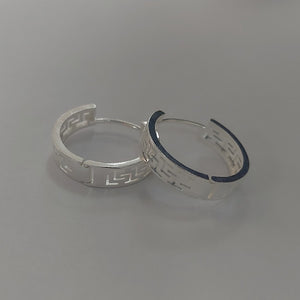 ARETES ARRACADAS GRECAS PLATA .925 4.13 GR (NUEVO)
