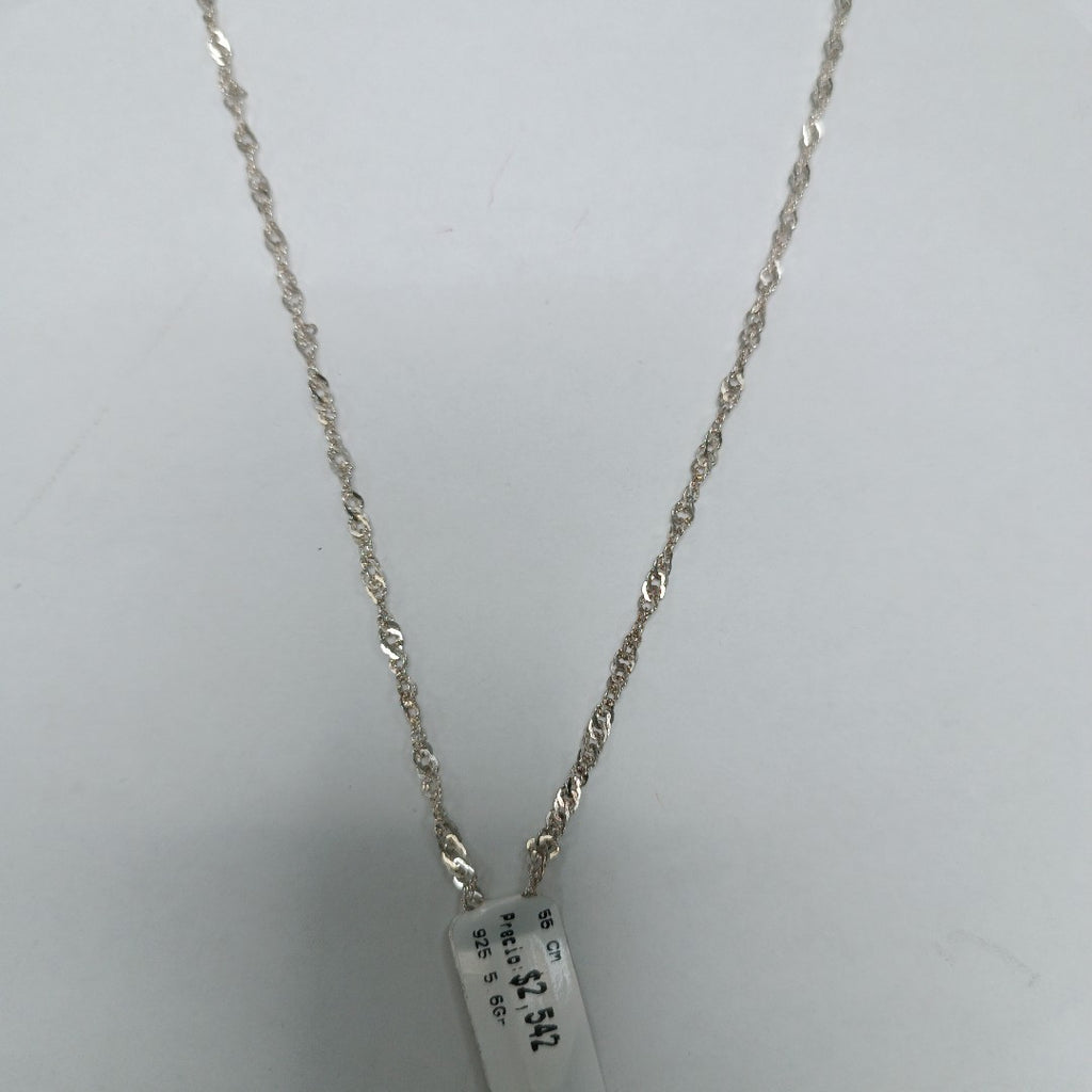 CADENA TEJIDO MEDIO TORZAL PLATA .925 55 CM 5.6 GR (NUEVO)