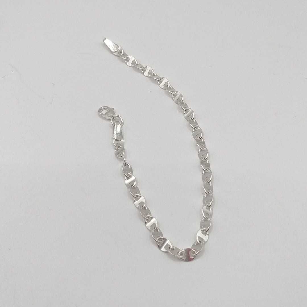 PULSERA TEJIDO ESPECIAL PLATA .925 18 CM 3.3 GR (NUEVO)