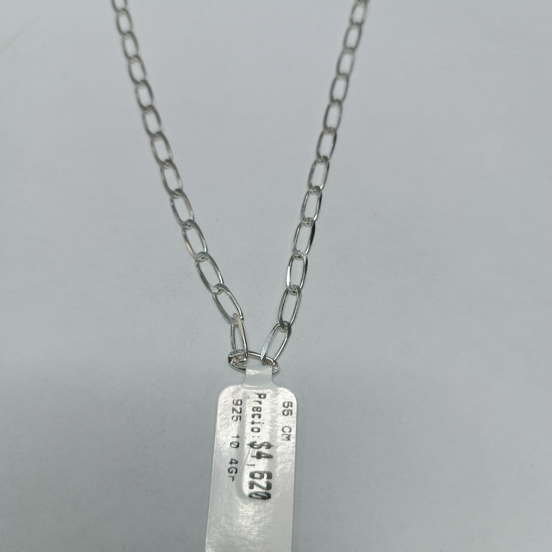 CADENA TEJIDO ESLABONES PLATA .925 55 CM 10.4 GR (NUEVO)