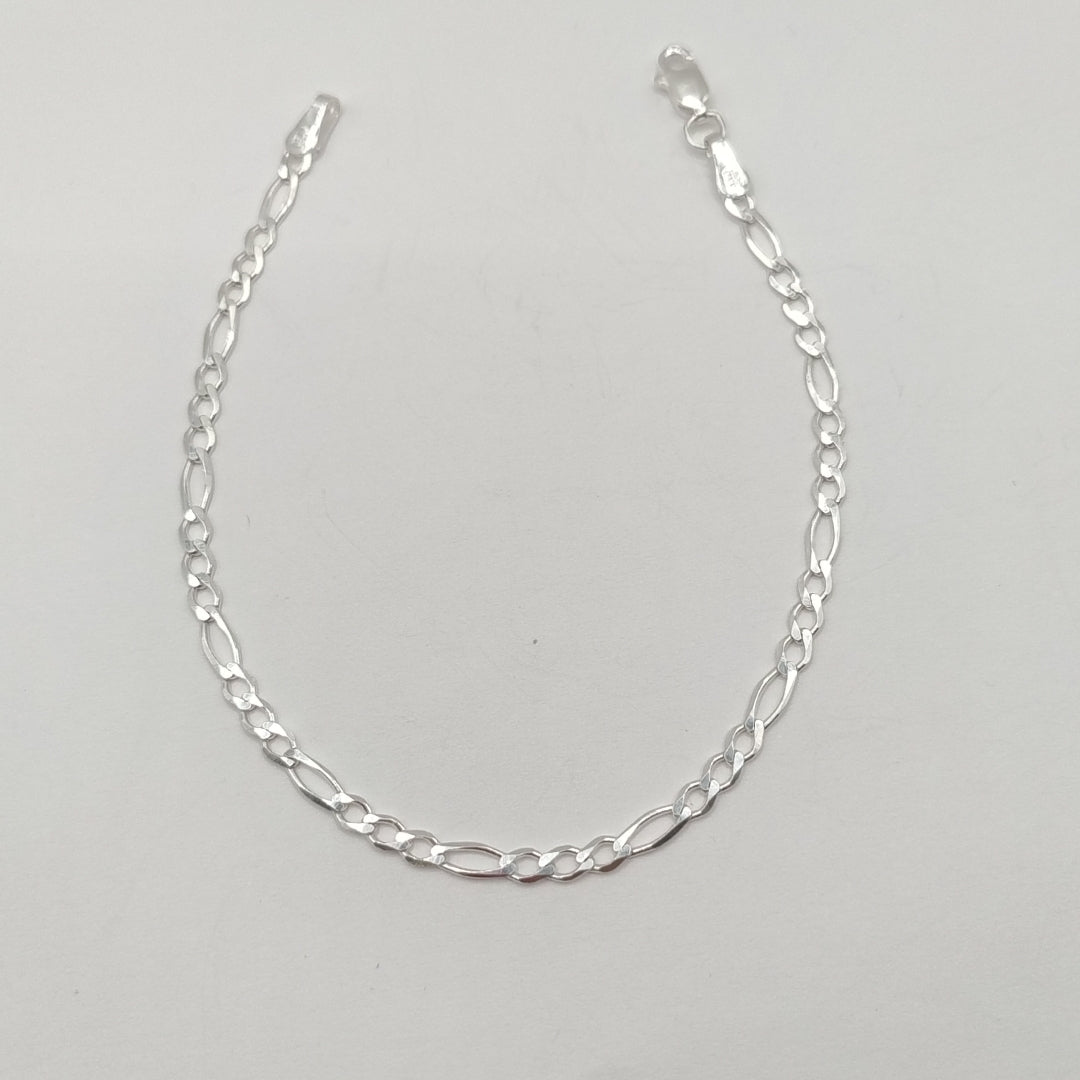 PULSERA TEJIDO 3X1 PLATA .925 21 CM 3.2 GR (NUEVO)
