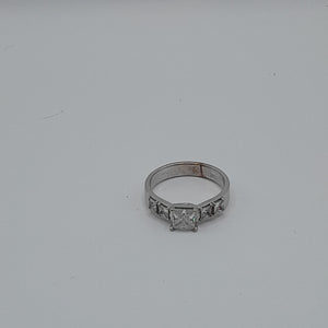 ANILLO ORO BLANCO 14 K 3,20 GRMS (SEMINUEVO)
