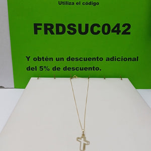 CADENA, CRUZ, DIJE ORO 14 K 1 GRMS (SEMINUEVO)