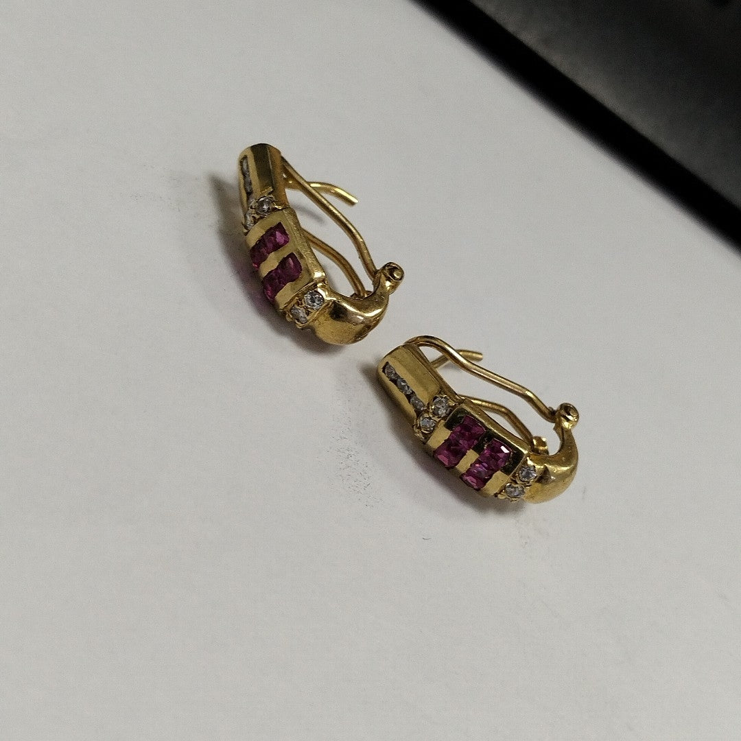 ARETES PAR ORO 14 K 3.7 GRMS (SEMINUEVO)