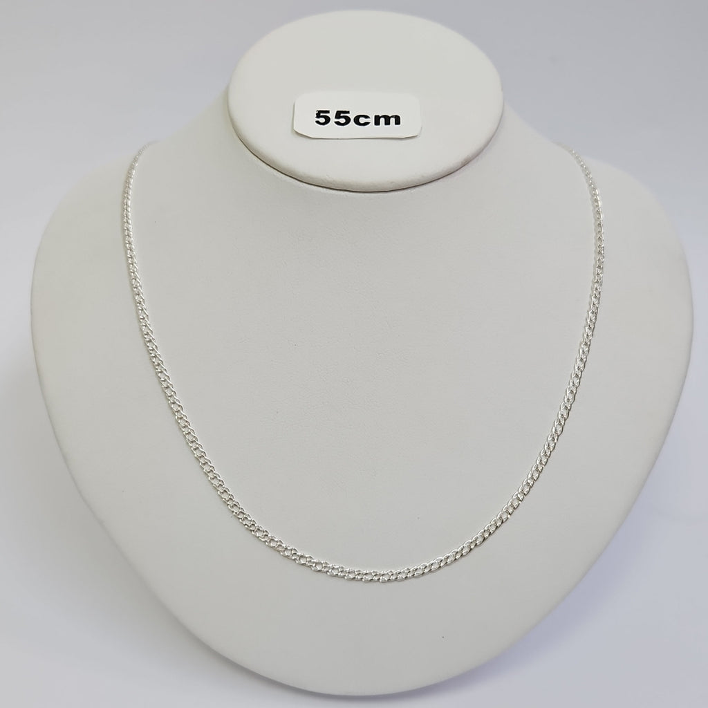 CADENA TEJIDO ESLABONES PLATA .925 55 CM 3.9 GR (NUEVO)