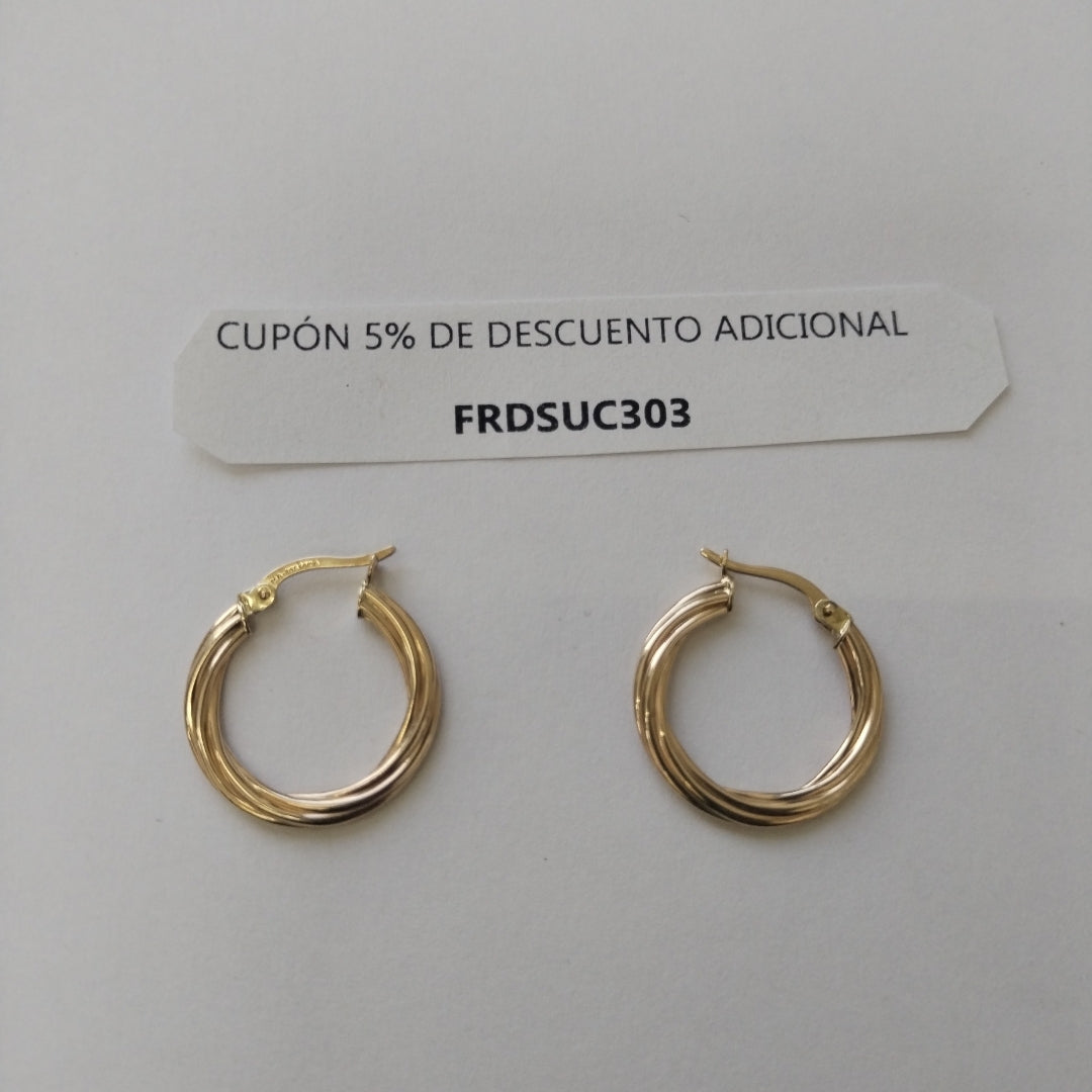 ARRACADAS ORO 10K 1.5 (NUEVO)