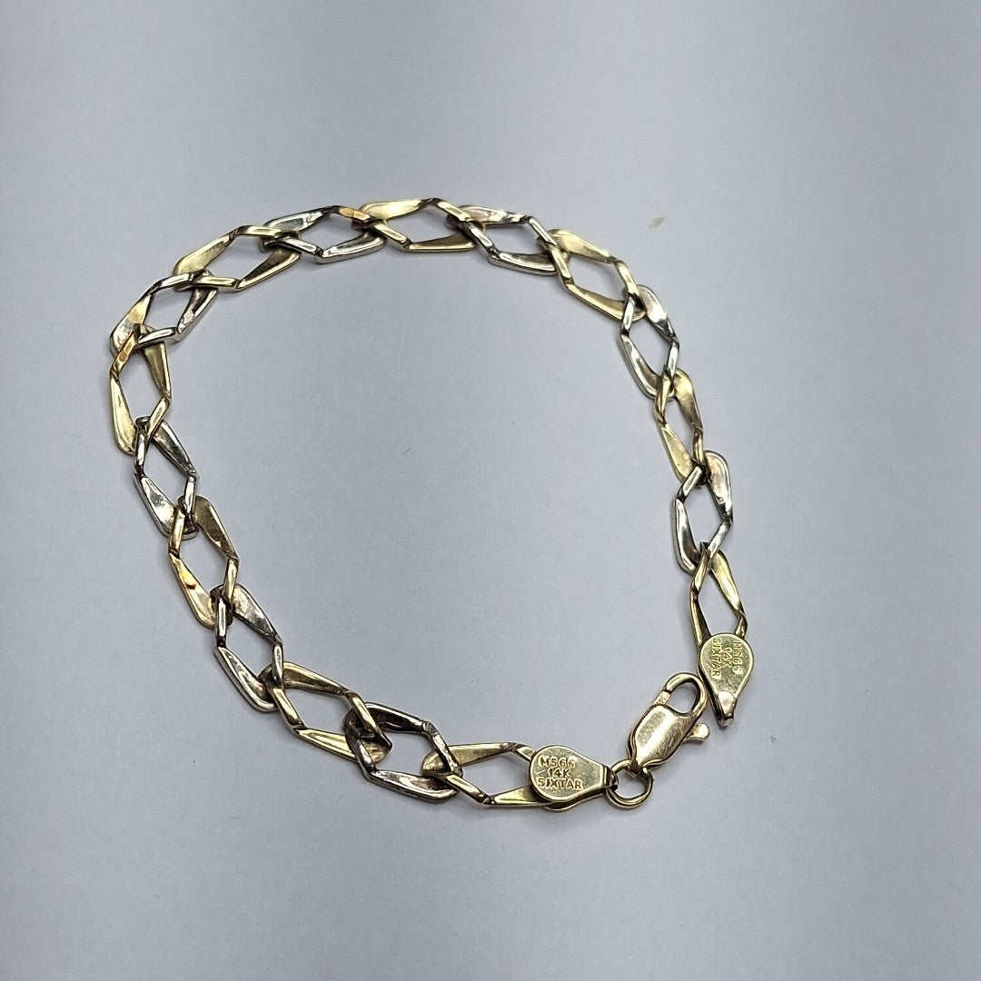 PULSERA ORO, ORO COMBINADO 14 K 3.4 GRMS (SEMINUEVO)
