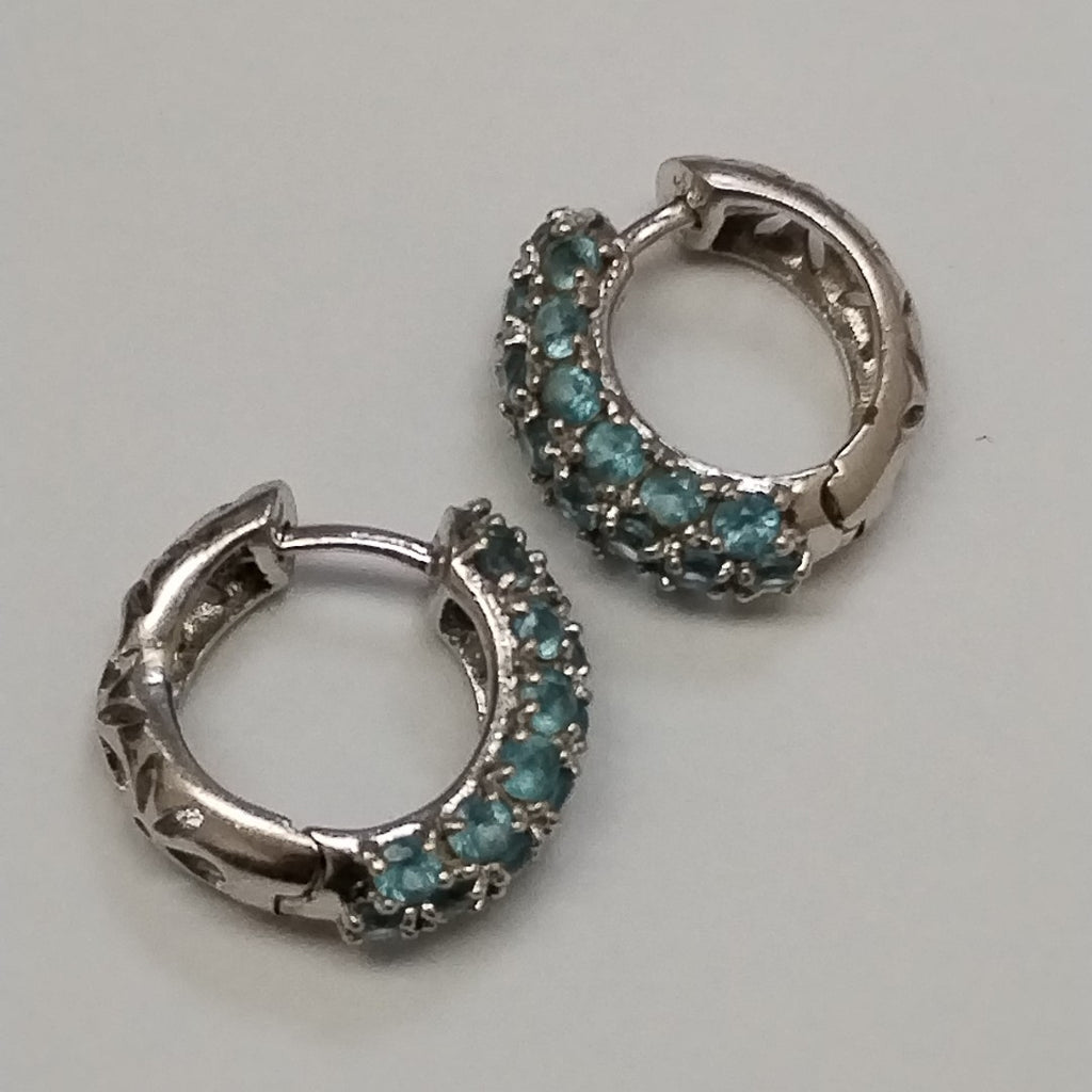 ARRACADAS PAR ORO, ORO BLANCO 14 K 5.2 GRMS (SEMINUEVO)