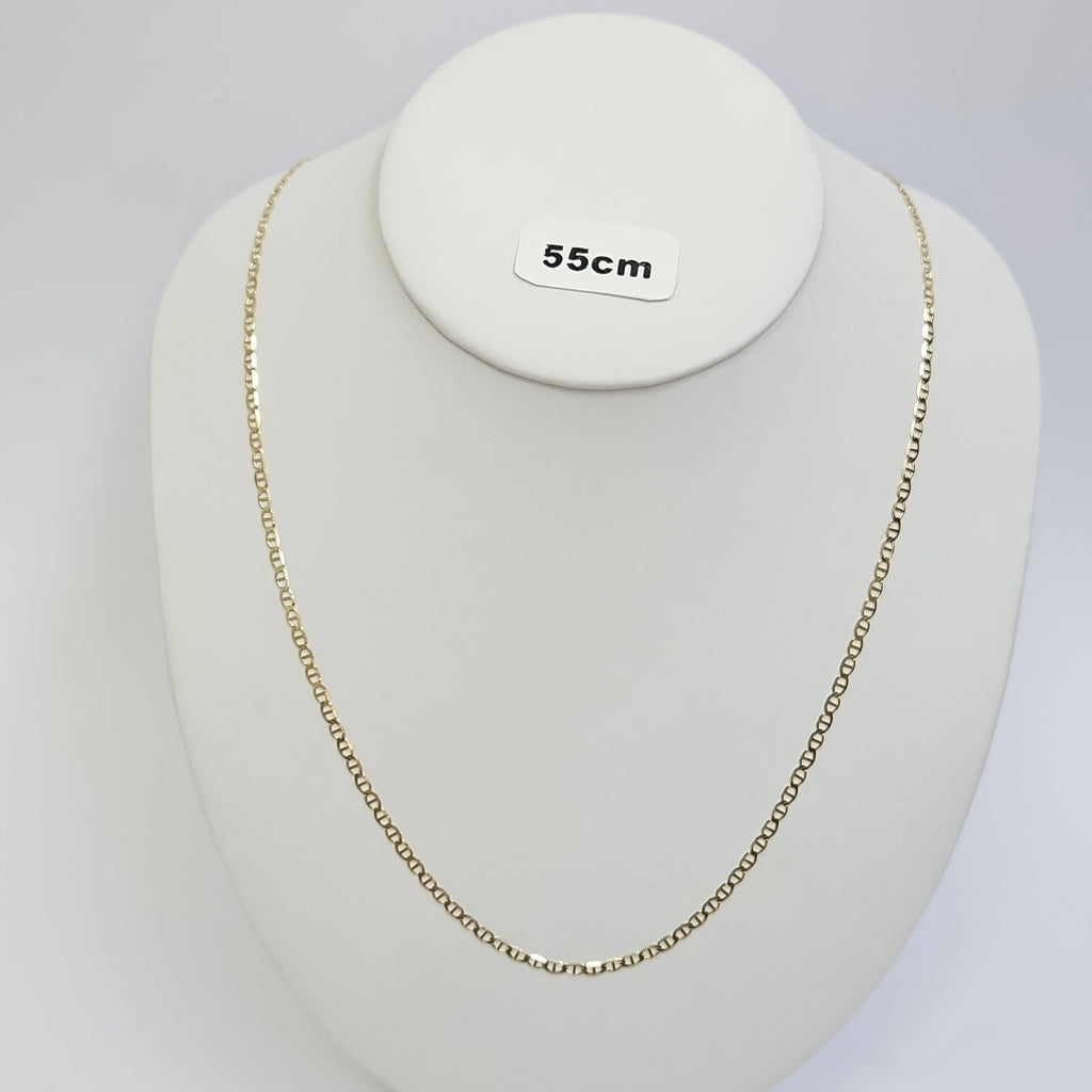 CADENAS TEJIDO GUCHI ORO 10K 55 CM 3.8 GR (NUEVO)