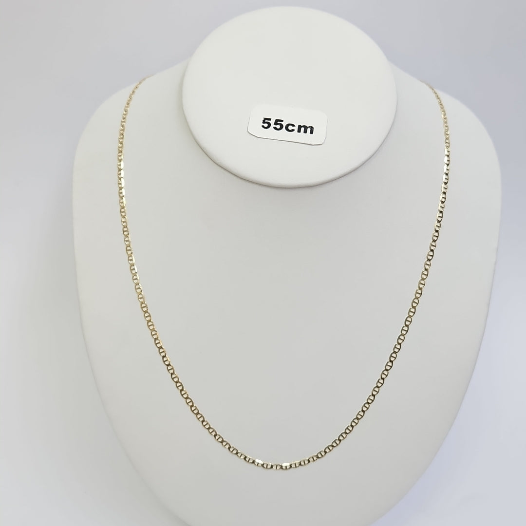 CADENAS TEJIDO GUCHI ORO 10K 55 CM 3.8 GR (NUEVO)
