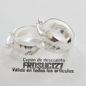 ARETES ARRACADAS FACETADAS PLATA .925 2.8 GR (NUEVO)