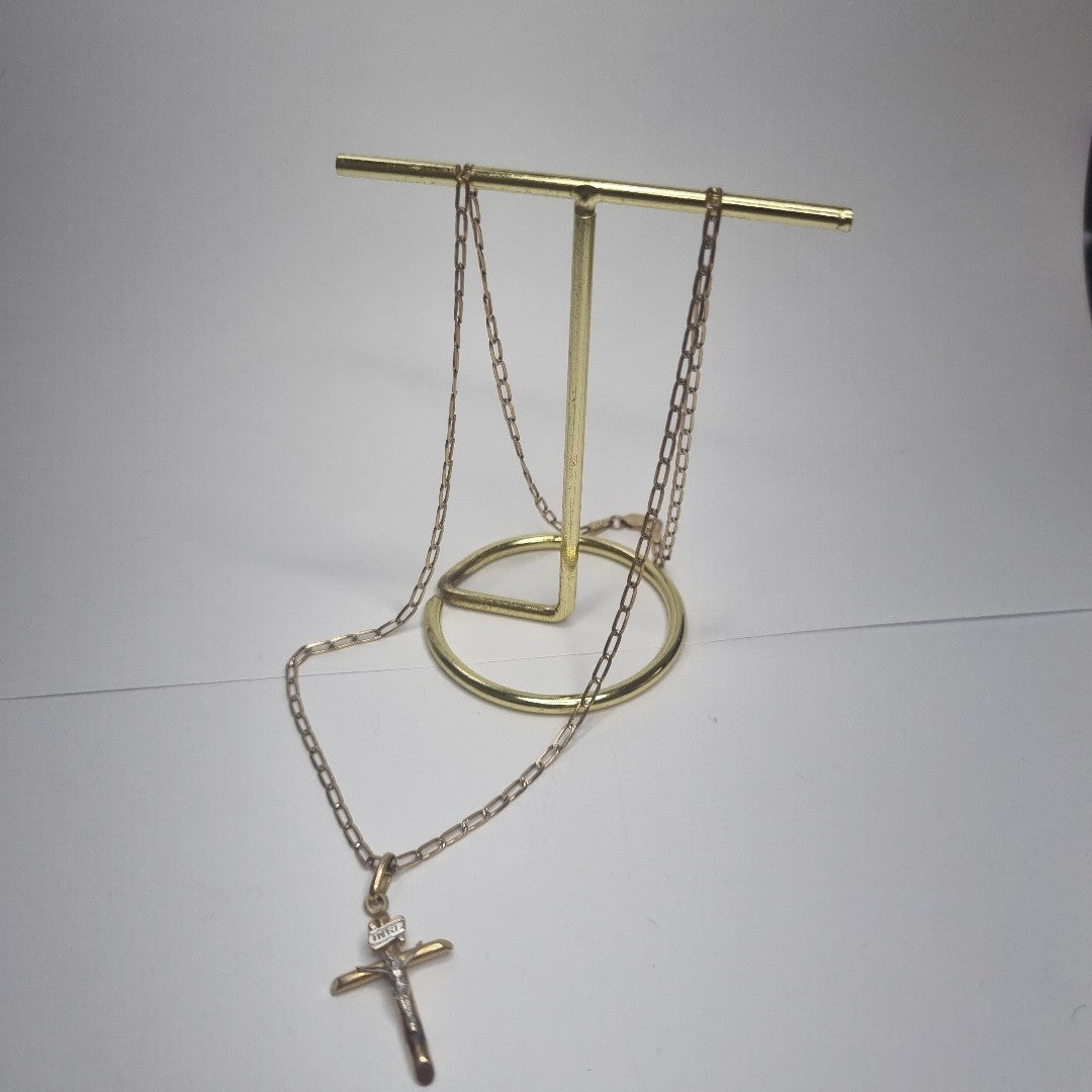 CADENA, CRISTO ORO 14 K 4.6 GRMS (SEMINUEVO)