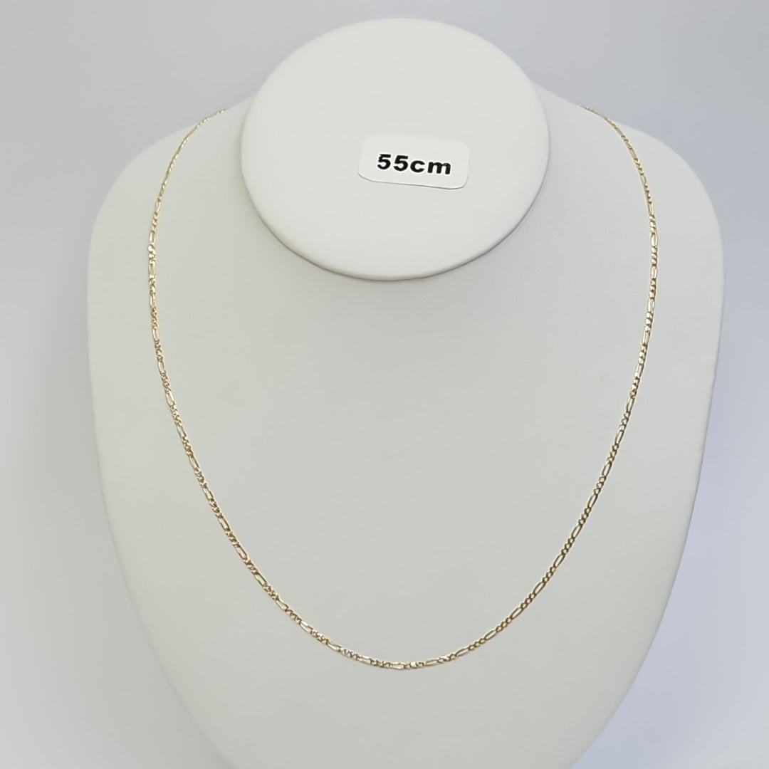 CADENAS 3X1 ORO 14K 55 CM 3.7 GR (NUEVO)