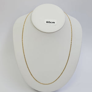 CADENAS BARBADA DIAMANTADA ORO 14K 55 CM 5.7 GR (NUEVO)