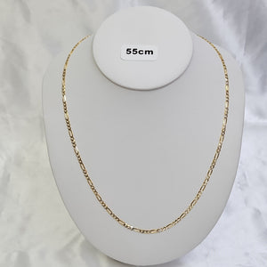 CADENAS TEJIDO 3X1 DIAMANTADO ORO 10K 55 CM 6.2 GR (NUEVO)
