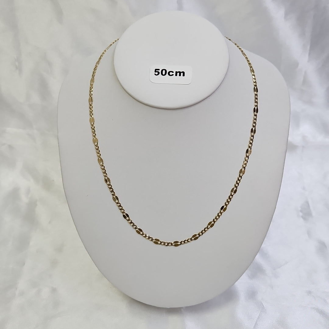 CADENAS TEJIDO ESPECIAL ORO 10K 50 CM 6.4 GR (NUEVO)