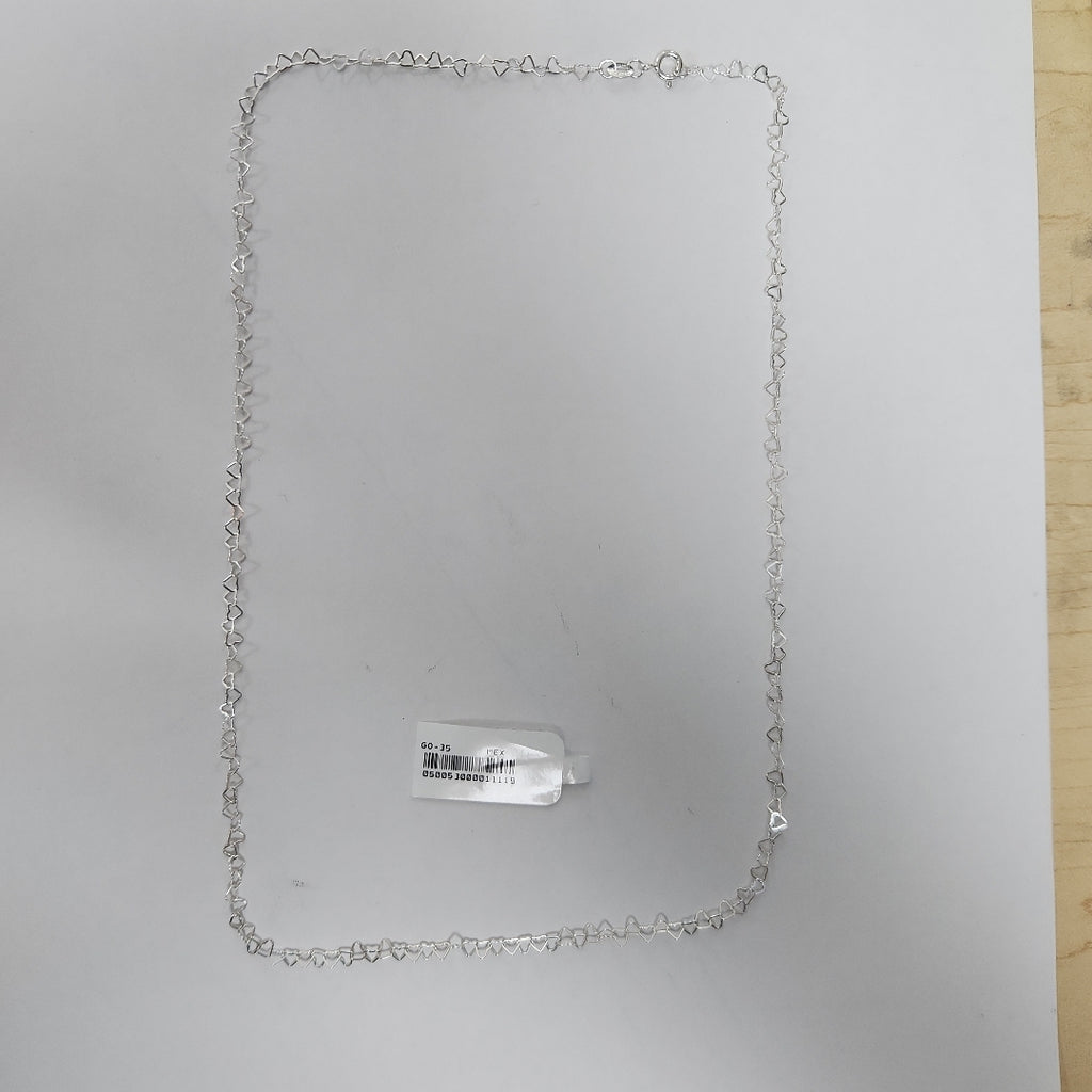 CADENA CORAZONES PLATA .925 55 CM 2.82 GR (NUEVO)