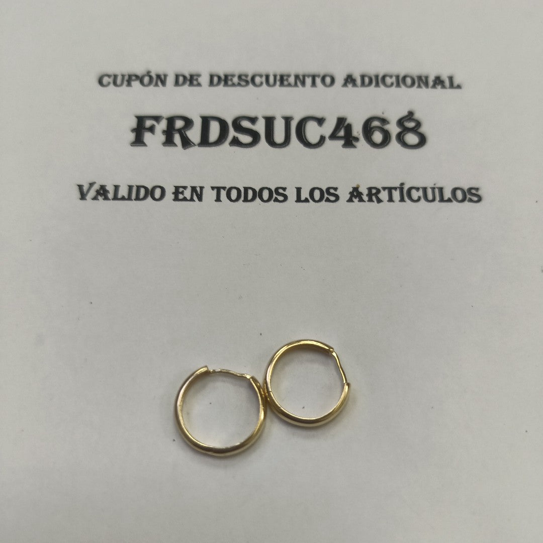 ARRACADAS PAR ORO 14 K 1.9 GRMS (SEMINUEVO)