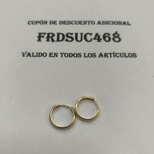 ARRACADAS PAR ORO 14 K 1.9 GRMS (SEMINUEVO)