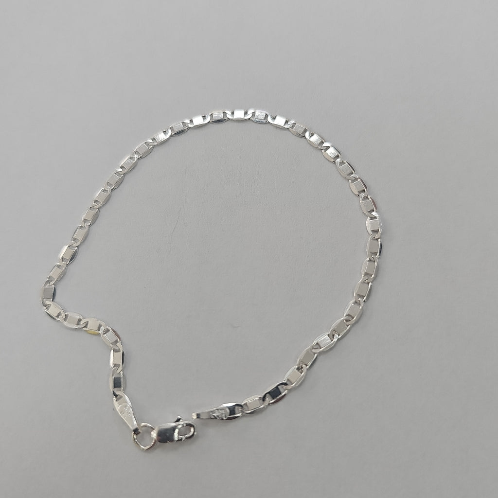 PULSERA TEJIDO ESPEJO PLATA .925 21 CM 2.9 GR (NUEVO)