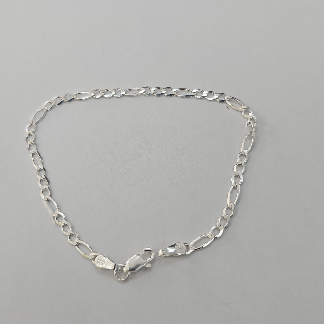 PULSERA TEJIDO 3X1 PLATA .925 21 CM 3.2 GR (NUEVO)