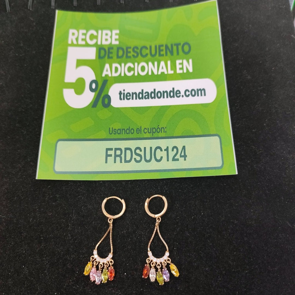 ARETES PAR ORO 14 K 3.1 GRMS (SEMINUEVO)