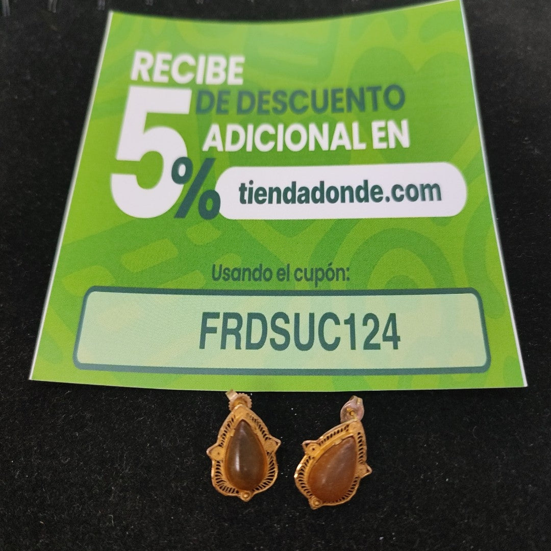 ARETES PAR ORO 14 K 2.2 GRMS (SEMINUEVO)