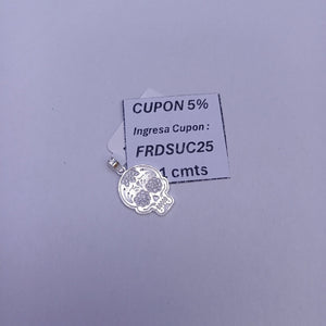 DIJE CALAVERA CON CIRCONIAS PLATA .925 2.5 GR (NUEVO)