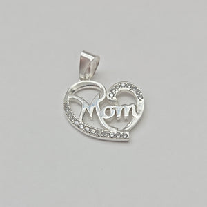 DIJE CORAZON C/CIRCONIAS PLATA .925 3.1 GR (NUEVO)
