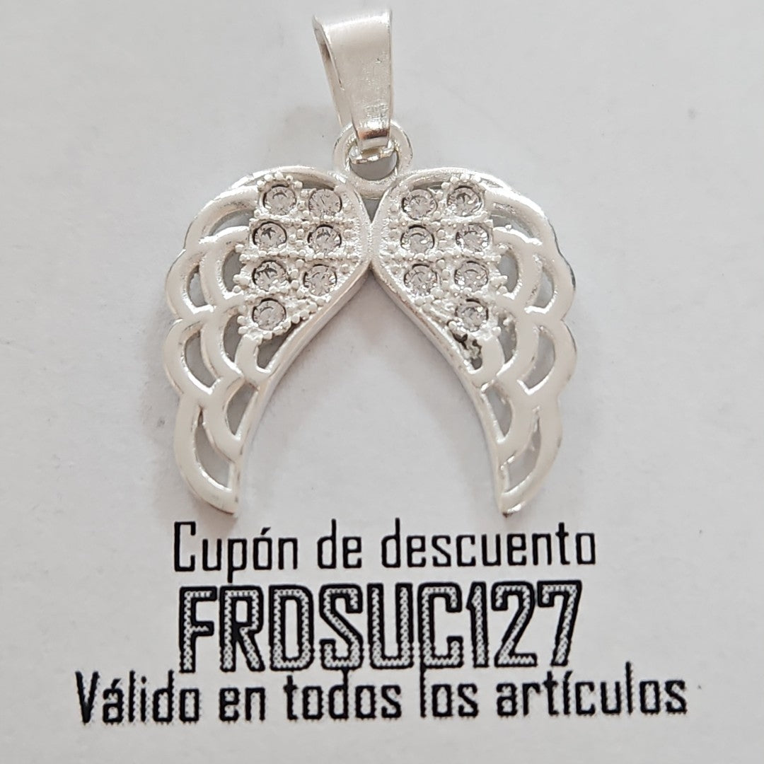 DIJE ALAS C/CIRCONIAS PLATA .925 2.2 GR (NUEVO)