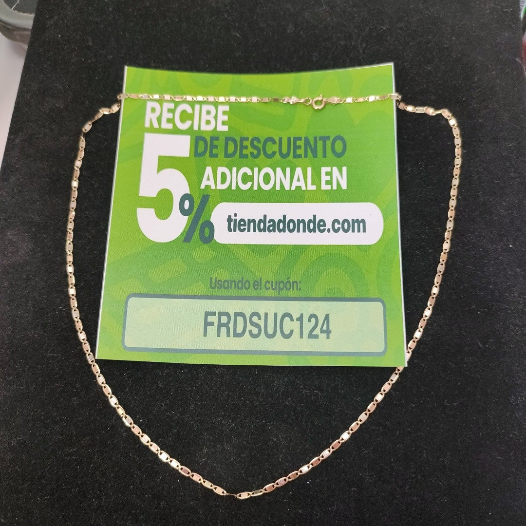 CADENA ORO,ORO COMBINADO 14 K 2,30 GRMS (SEMINUEVO)