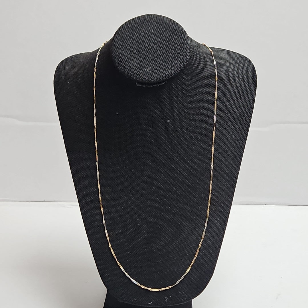 CADENA ORO COMBINADO 10 K 2,50 GRMS (SEMINUEVO)